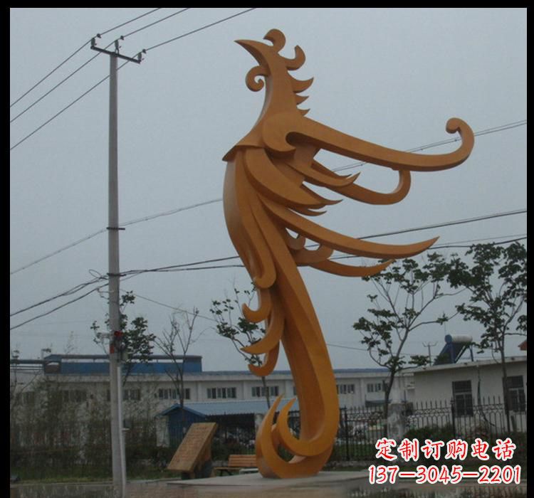 保定不锈钢凤凰雕塑抽象艺术的精美杰作