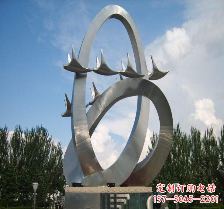 保定大雁飞翔——不锈钢现代大雁雕塑