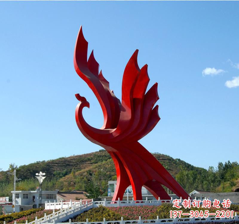 保定不锈钢现代凤凰雕塑——给都市带来灵动之美
