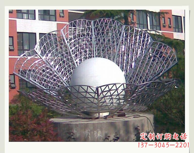 保定不锈钢小区贝壳珍珠雕塑