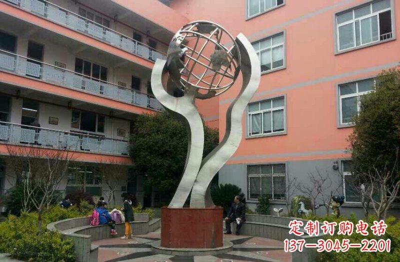 保定不锈钢地球雕塑传承世界文化