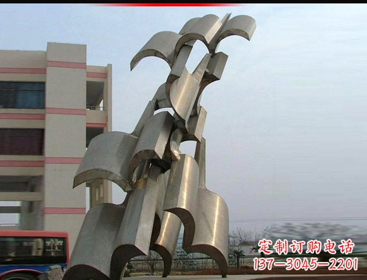 保定不锈钢校园翻开的书籍雕塑