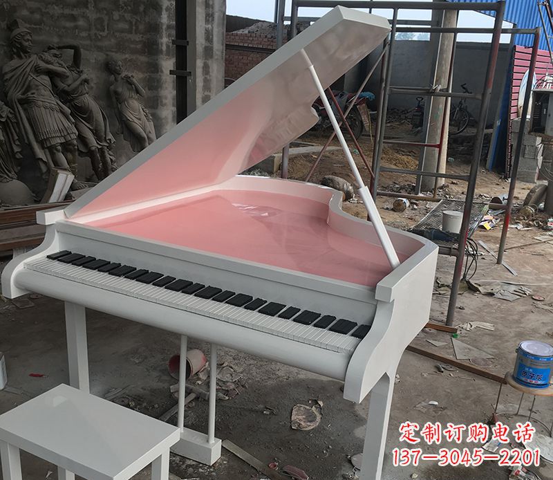 保定不锈钢校园钢琴雕塑 (2)