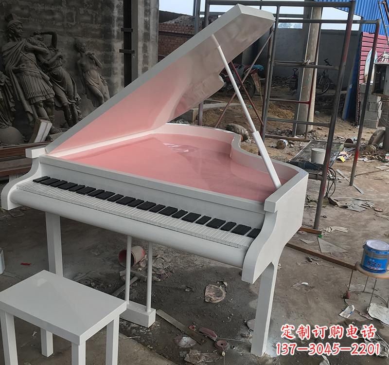保定不锈钢校园钢琴雕塑