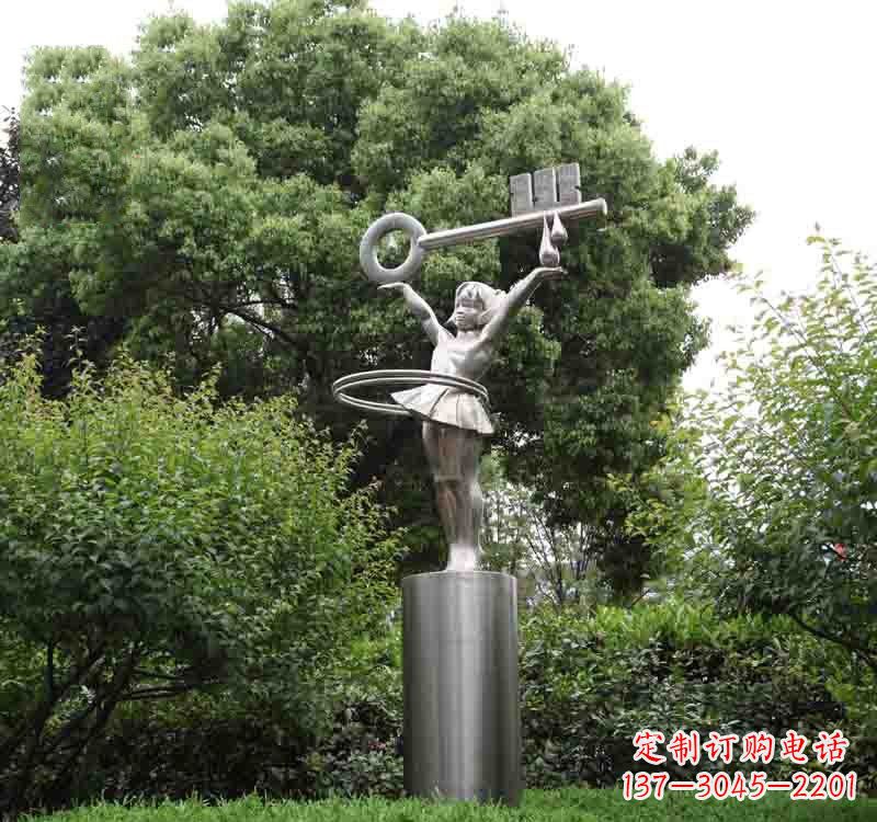 保定不锈钢校园钥匙雕塑