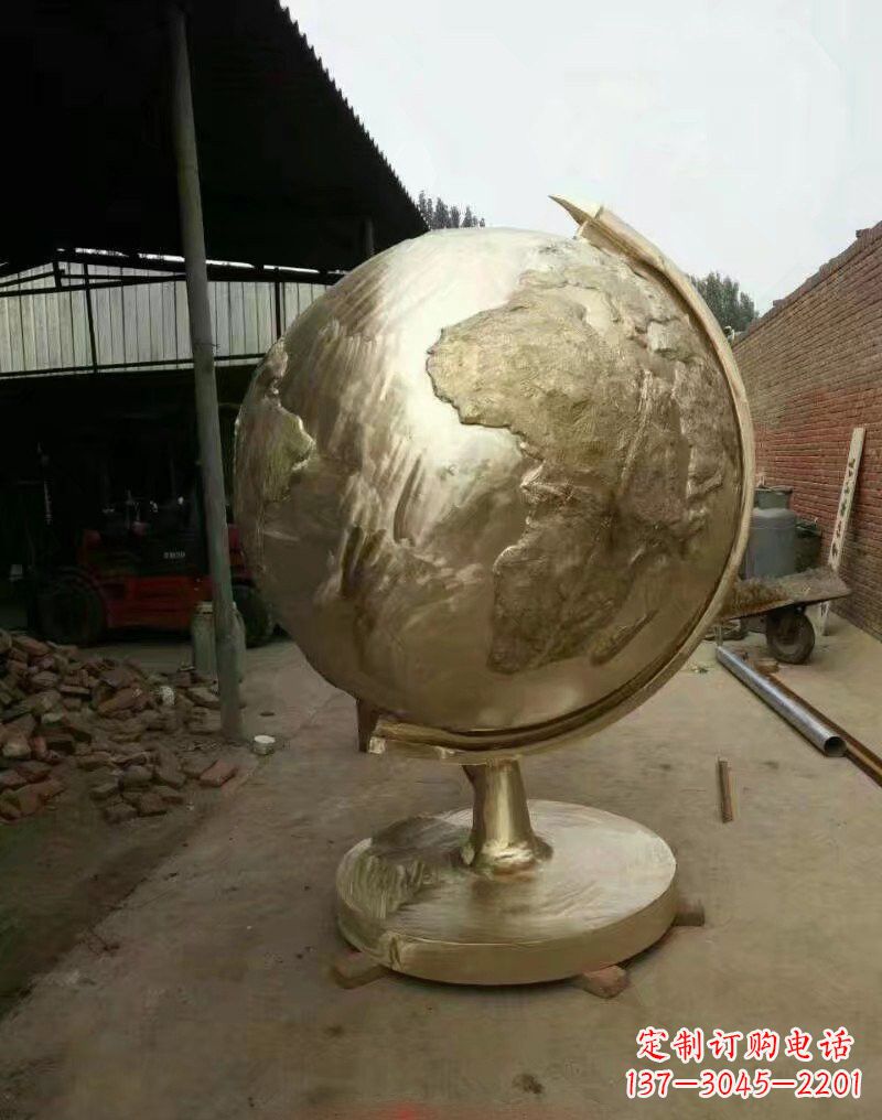 保定不锈钢地球仪雕塑象征地球家园