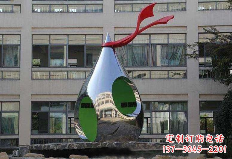 保定不锈钢校园水滴雕塑