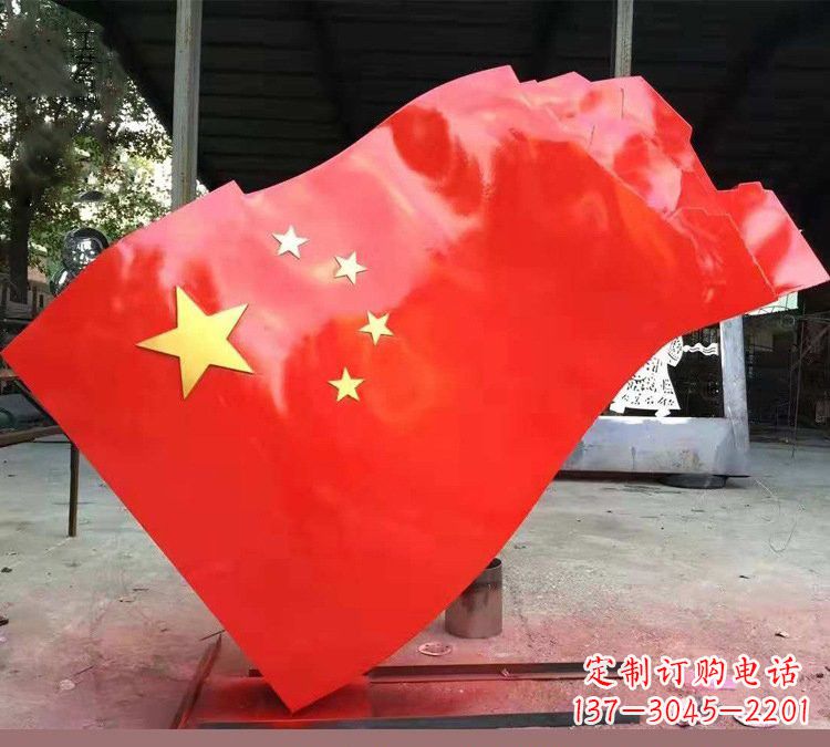 保定不锈钢校园五星红旗雕塑——传承红色基因,缅怀烈士