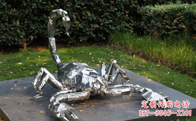 保定不锈钢蝎子动物雕塑