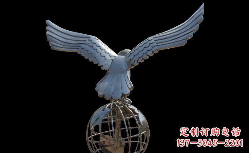 保定雄鹰的翱翔——不锈钢雄鹰雕塑