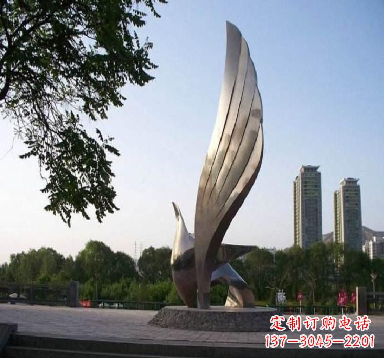 保定精美的不锈钢翅膀雕塑