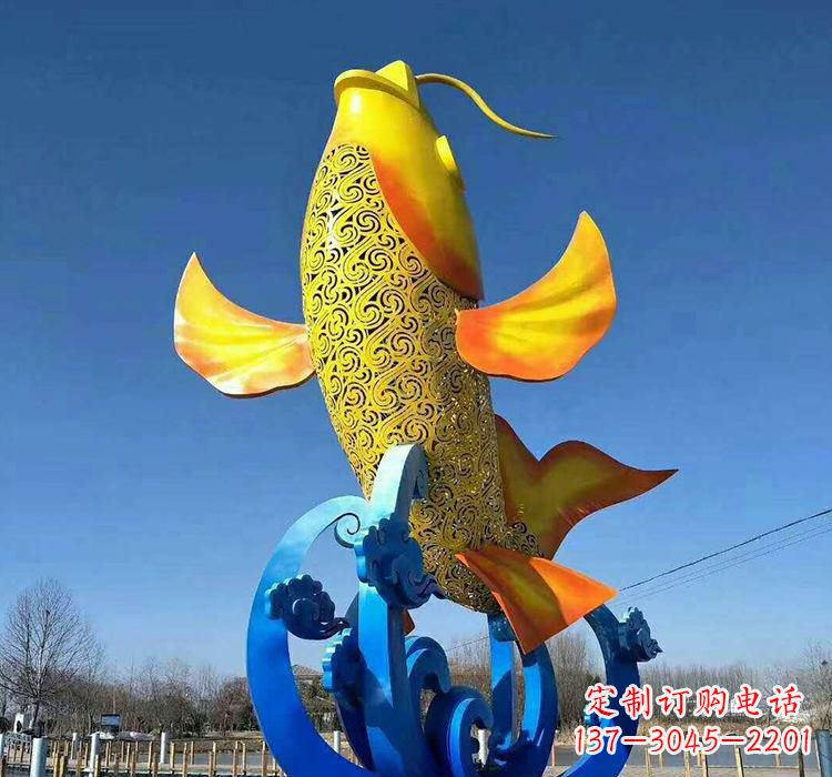 保定不锈钢艺术鲤鱼雕塑艺术之美与生活之灵