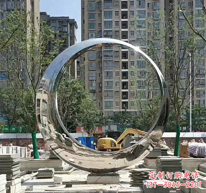 保定不锈钢艺术圆环雕塑——艺术的精粹