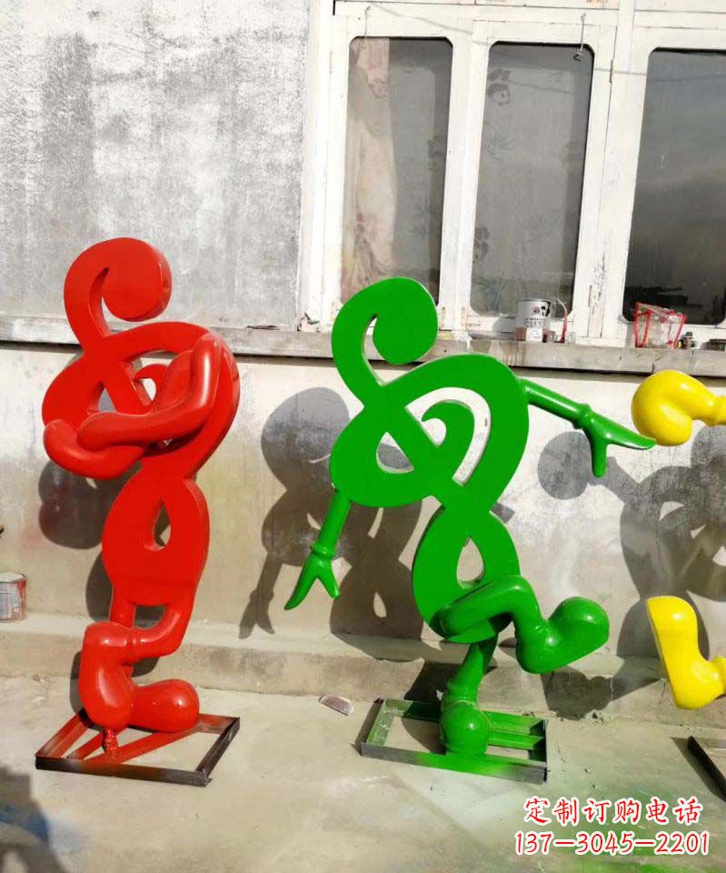 保定美妙音乐不锈钢音符雕塑