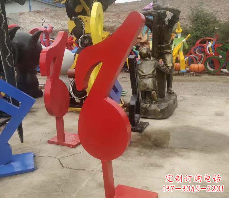 保定不锈钢音符雕塑悠扬的音乐美学