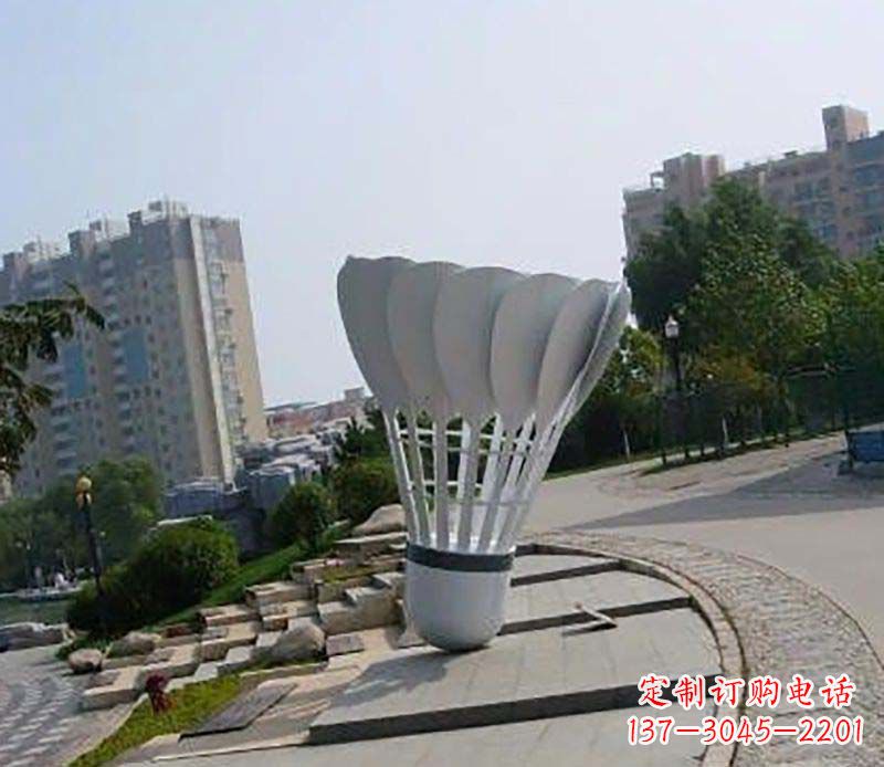 保定不锈钢羽毛球雕塑1