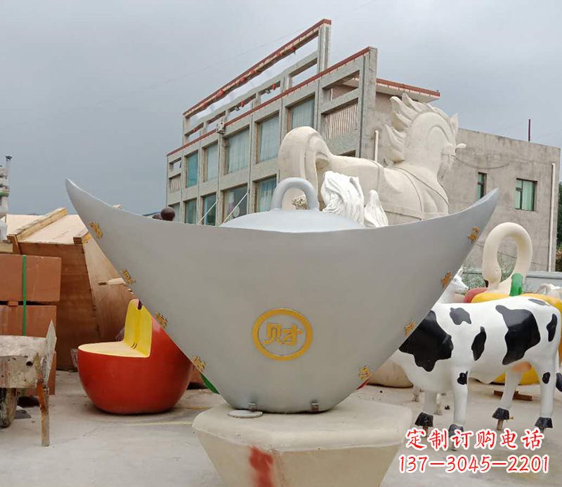 保定不锈钢元宝雕塑