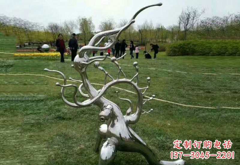 保定不锈钢园林抽象树枝雕塑