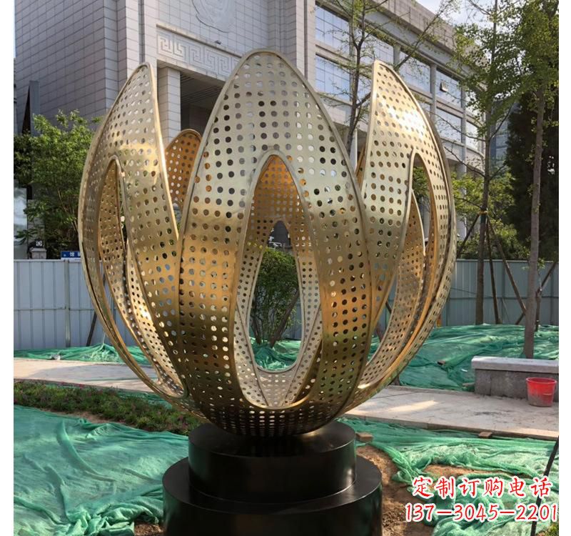 保定不锈钢园林抽象艺术拱门雕塑