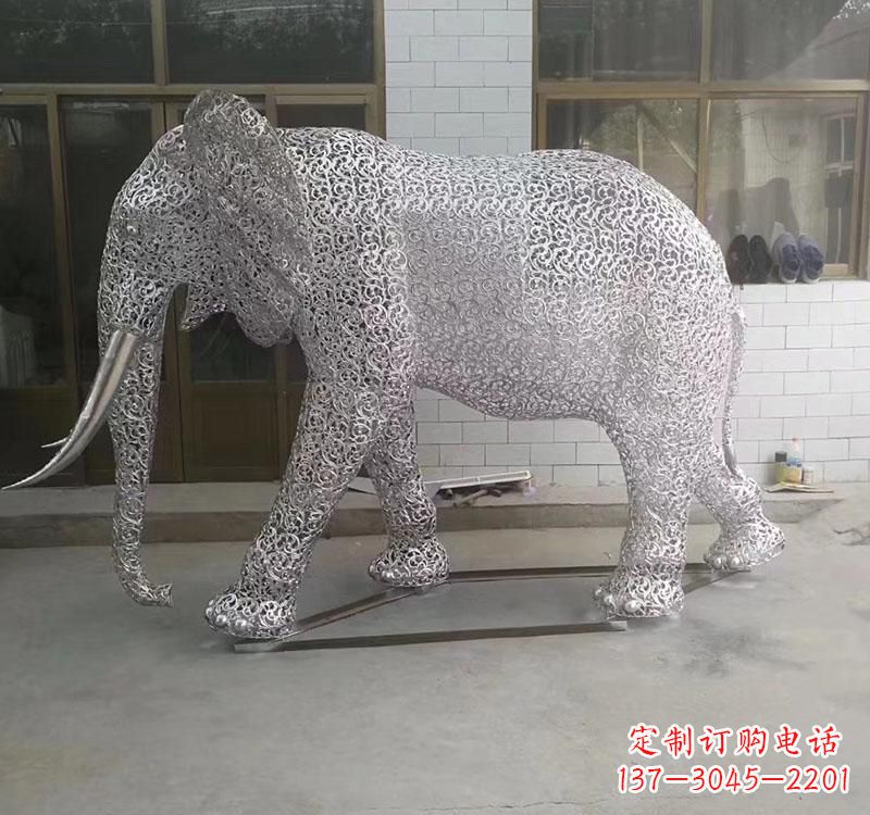 保定不锈钢园林大象雕塑