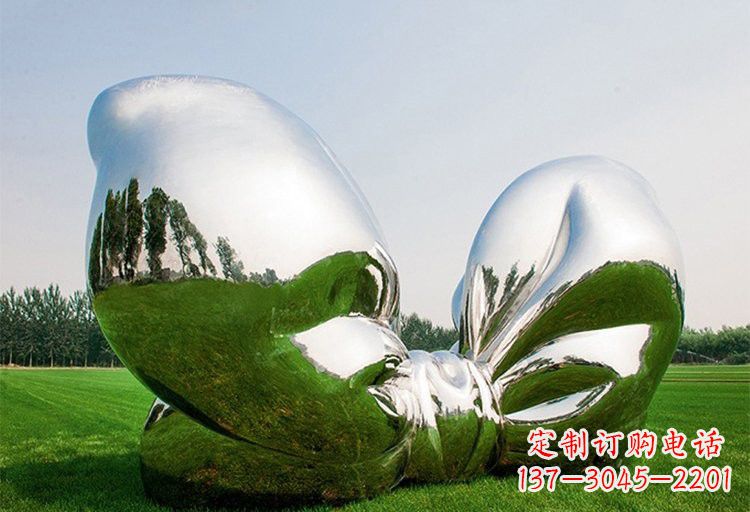 保定不锈钢园林大型蝴蝶结雕塑