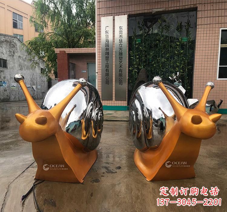 保定不锈钢蜗牛雕塑——精致美观的园林装饰