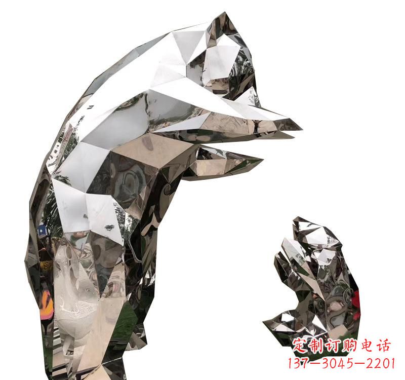保定不锈钢园林熊猫雕塑——传承中国文化