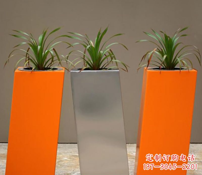 保定不锈钢园林花盆雕塑
