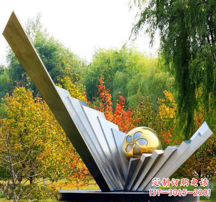 保定不锈钢扇贝雕塑美丽的自然景观