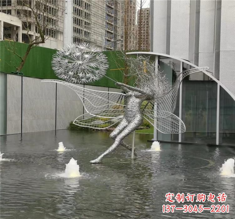 保定美丽的不锈钢蒲公英雕塑