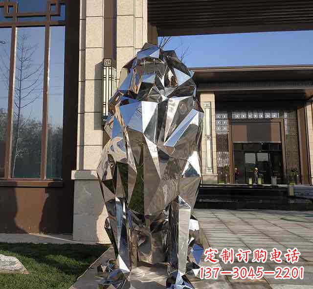 保定不锈钢狮子雕塑给园林带来神秘与力量