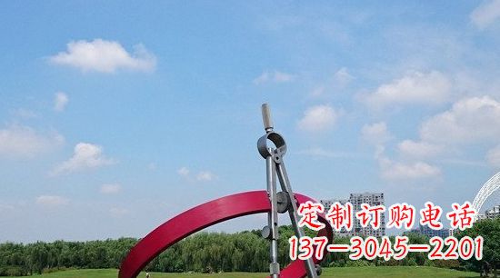 保定不锈钢圆规园林景观雕塑