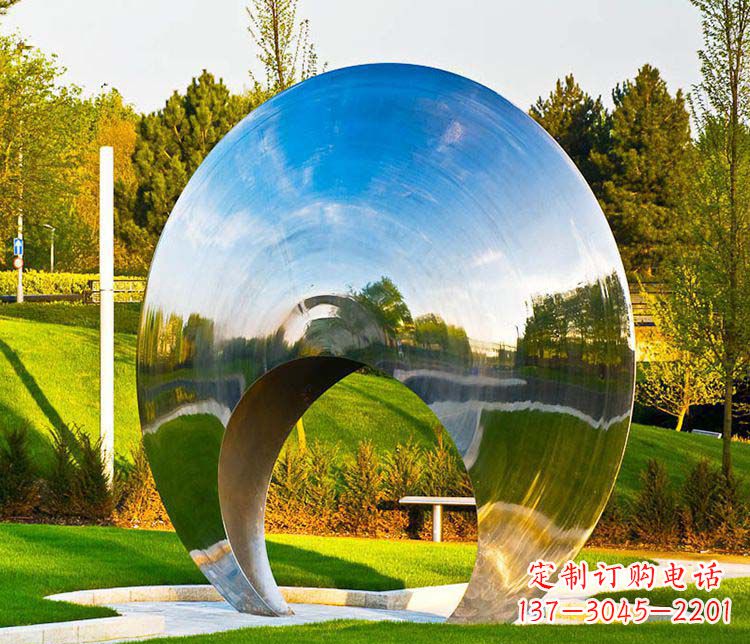 保定不锈钢圆环抽象雕塑1