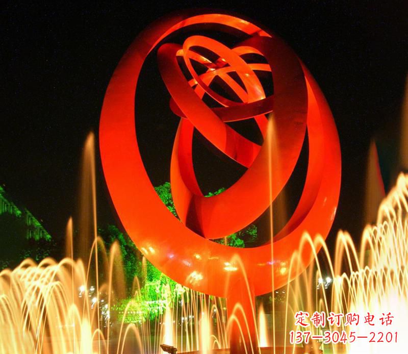 保定不锈钢圆环抽象雕塑