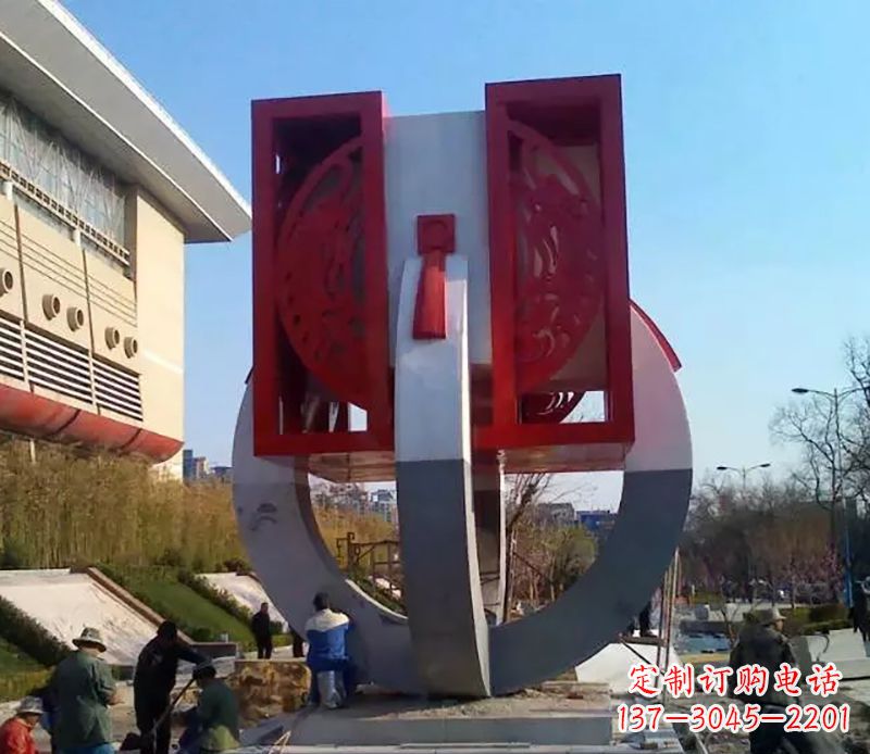 保定不锈钢圆环雕塑