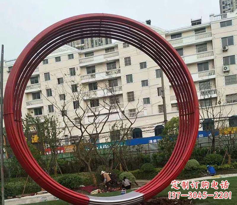 保定不锈钢圆环雕塑1