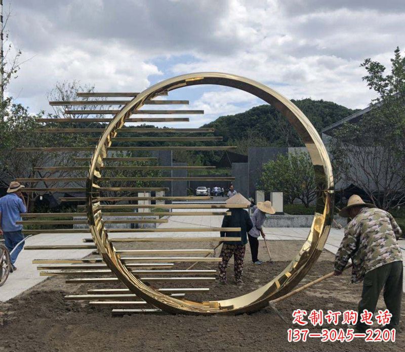 保定不锈钢圆环艺术雕塑