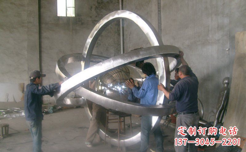 保定不锈钢圆圈圆环雕塑