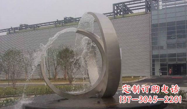 保定不锈钢圆形喷泉雕塑