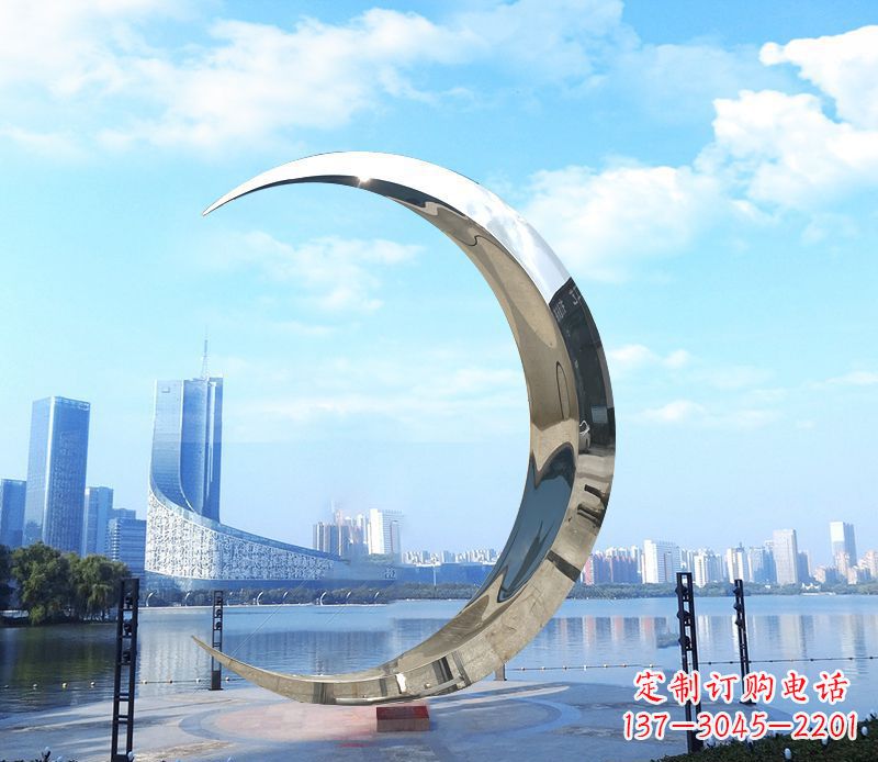 保定不锈钢月亮雕塑