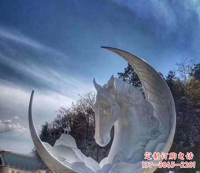 保定不锈钢月亮动物雕塑