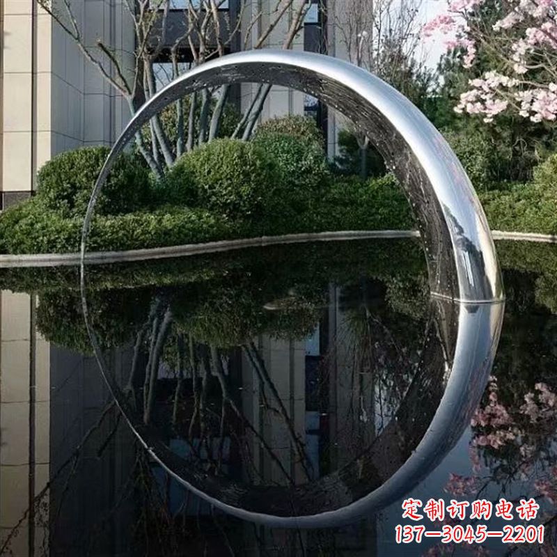 保定不锈钢月亮雕塑璀璨照亮夜空