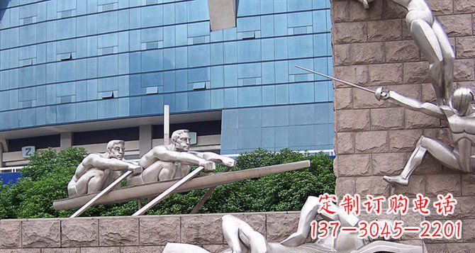 保定不锈钢运动员雕塑——震撼的街头景观