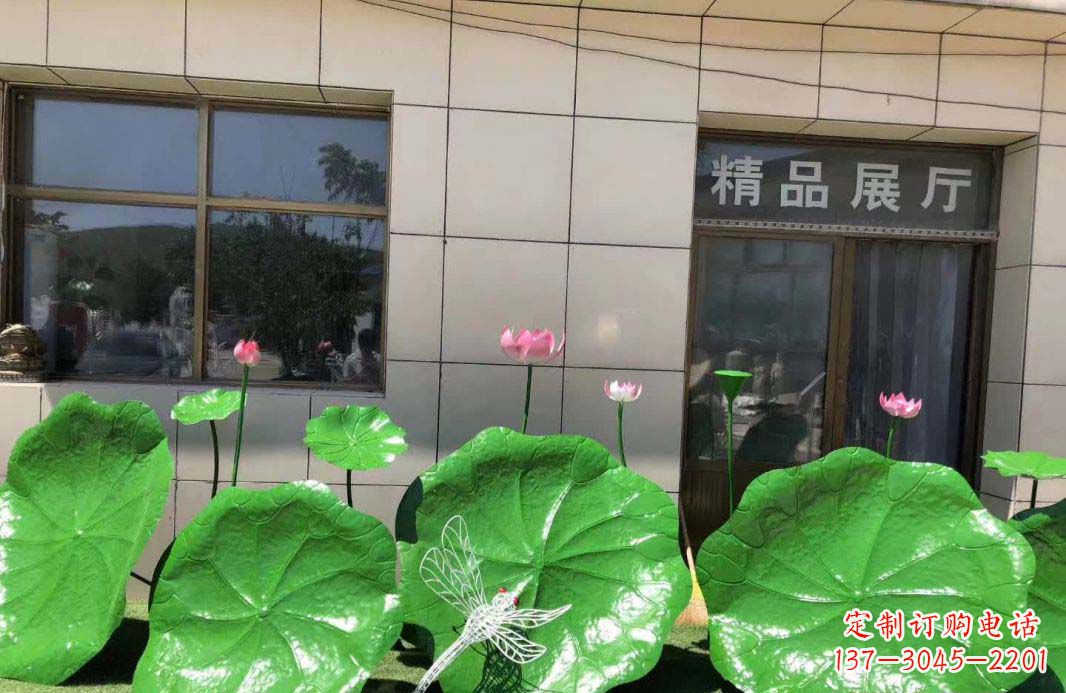 保定不锈钢造型荷叶雕塑