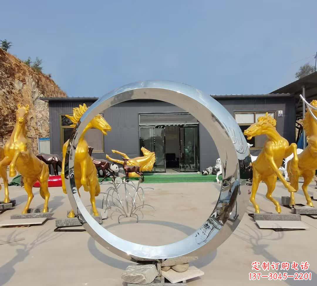 保定不锈钢圆环雕塑让景观更加精彩