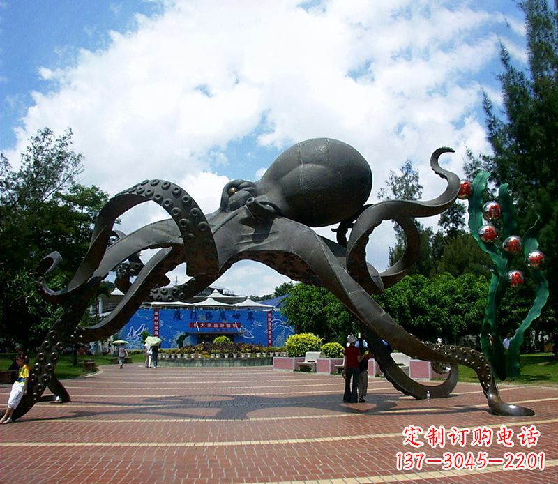 保定不锈钢章鱼雕塑