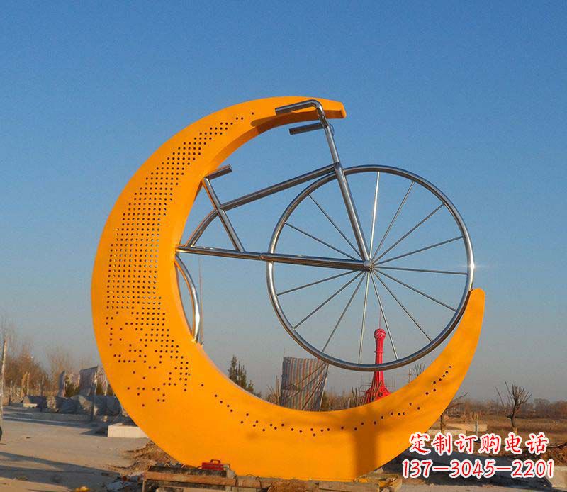 保定不锈钢自行车雕塑
