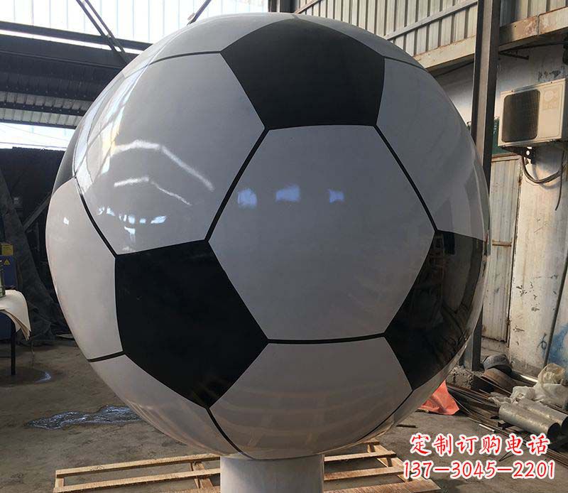 保定不锈钢足球雕塑精美的艺术品