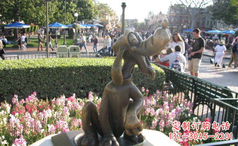 保定布鲁托狗卡通动物铜雕