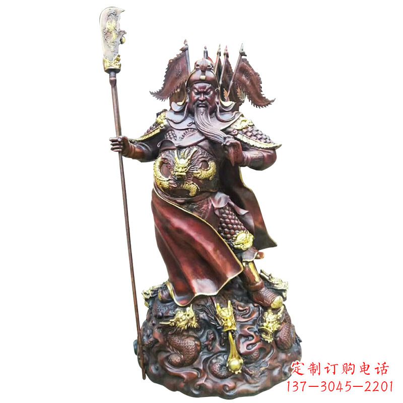 保定铸造工艺精美的关公像